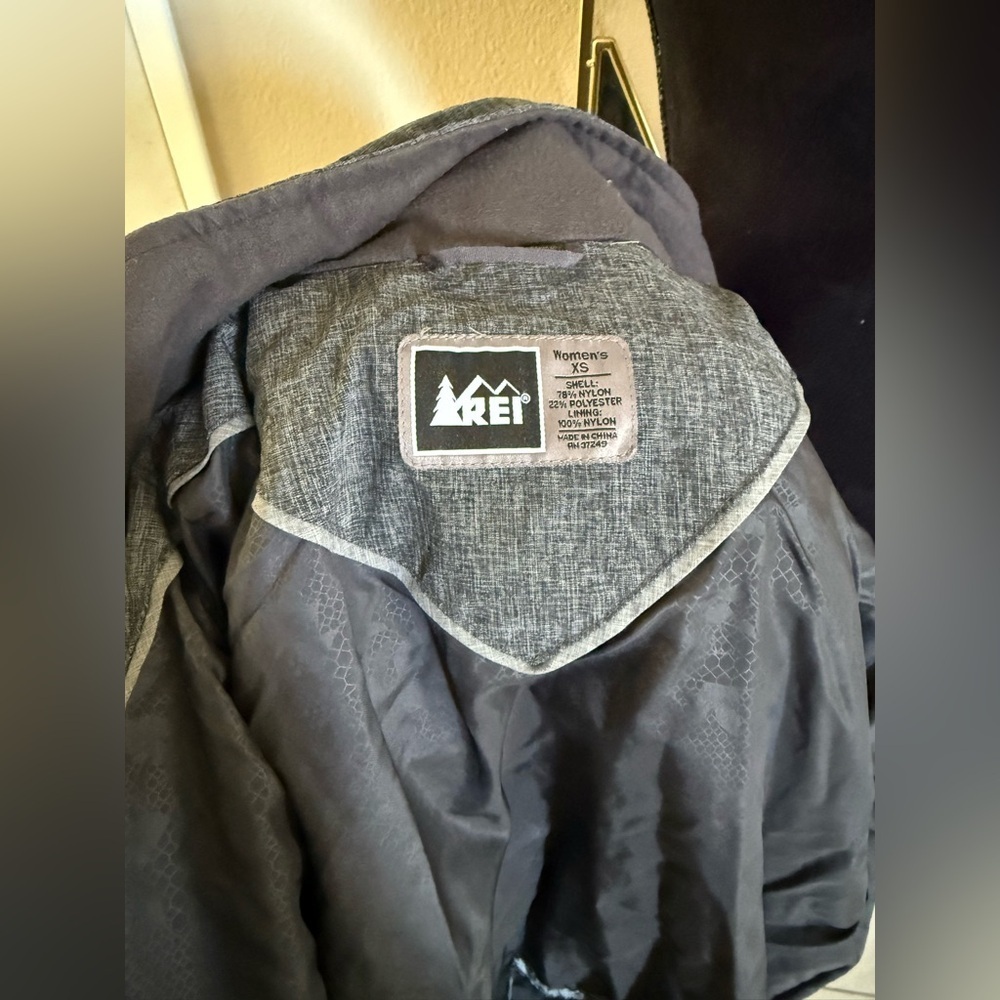 REI Co-op La Selva Waterproof Rain Jacket Trench Gray Belted Hooded XS - Picture 4 of 10